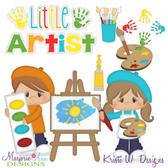 Little Artist 2 SVG Cutting Files Includes Clipart