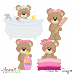 Bathing Beauty SVG Cutting Files + Clipart