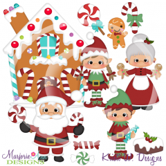 Candy Cane Lane SVG Cutting Files Includes Clipart