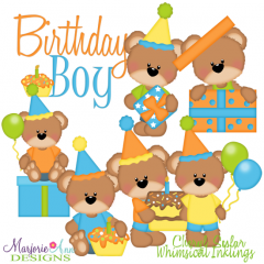 Birthday Boy 2 SVG Cutting Files Includes Clipart