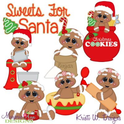 Sweets For Santa SVG Cutting Files + Clipart