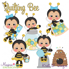 Quilting Bee SVG Cutting Files + Clipart