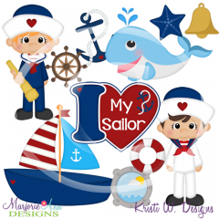 I Love My Sailor-Boys SVG Cutting Files/Paper Piecing +Clipart