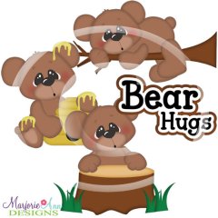 Bear Hugs SVG Cutting Files Includes Clipart