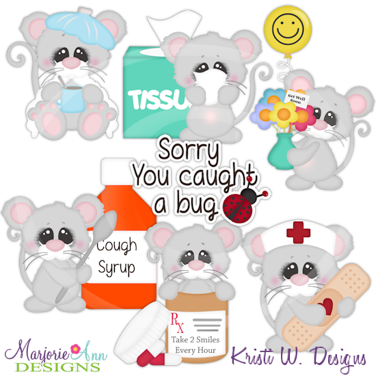 Get Well Wishes Cutting Files Includes Clipart - Click Image to Close