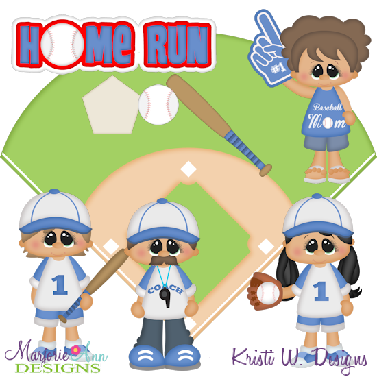 Home Run SVG Cutting Files Includes Clipart - Click Image to Close