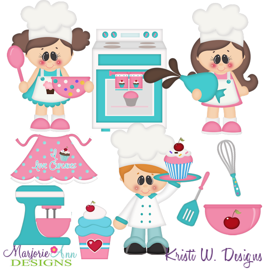 When I Grow Up~Cupcake Baker Cutting Files-Includes Clipart - Click Image to Close