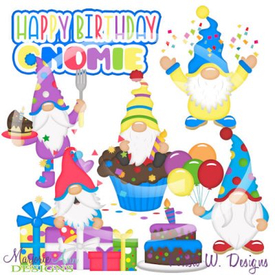 Happy Birthday Gnomie SVG Cutting Files/Paper Piecing +Clipart