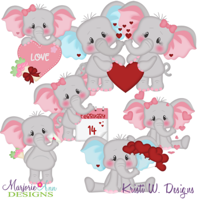 Download Elephant Valentine Svg Cutting Files Clipart 3 25 Marjorie Ann Designs Svg Cutting Files Scrapbooking Shop