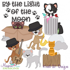 Alley Cats SVG Cutting Files Includes Clipart