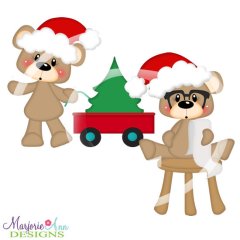 Franklin & Frannie Christmas Bears-Set 2 SVG Cut Files