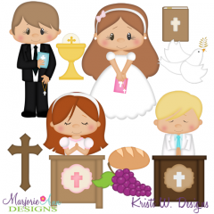 My 1st Communion SVG Cutting Files Includes Clipart