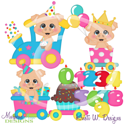 Download Happy Pig Birthday Train Svg Cutting Files Includes Clipart 3 25 Marjorie Ann Designs Svg Cutting Files Scrapbooking Shop