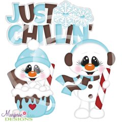 Just Chillin'-Snowmen SVG Cutting Files