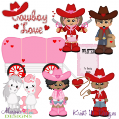 Cowboy Love SVG Cutting Files Includes Clipart