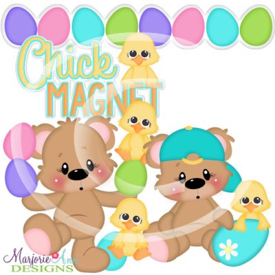Benny The Chick Magnet SVG Cutting Files + Clipart