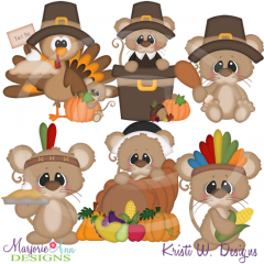 Thankful Squeaks SVG Cutting Files Includes Clipart