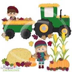 Fall Hayride SVG Cutting Files + Clipart