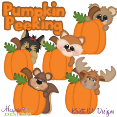 Pumpkin Peekers SVG Cutting Files Includes Clipart