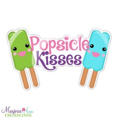 Popsicle Kisses Title SVG Cutting Files + Clipart