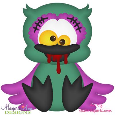 Animal Pals-Zombie Owl Exclusive SVG Cutting Files+Clipart