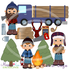 Lumberjack Boys SVG Cutting Files Includes Clipart