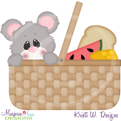 Summer Picnic Mouse SVG Cutting Files Includes Clipart