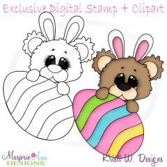 Franklin-Beary Happy Easter SVG Cutting Files Includes Clipart