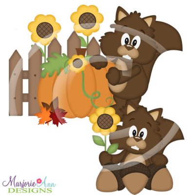 Nuts About Autumn Set 1 SVG Cutting Files + Clipart