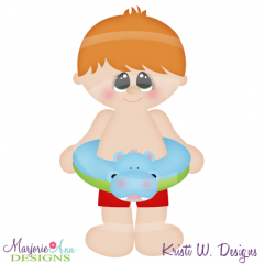 Freddie & His Floatie SVG Cutting Files Includes Clipart