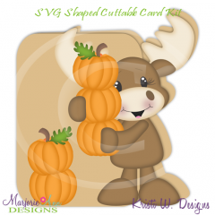 Happy Moose Loves Fall SVG Cutting Files Includes Clipart