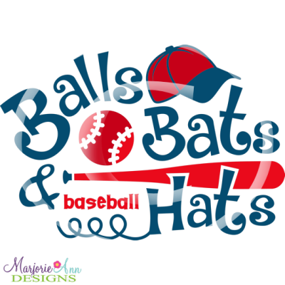 Download Balls Bats Baseball Hats Svg 2 00 Marjorie Ann Designs Svg Cutting Files Scrapbooking Shop