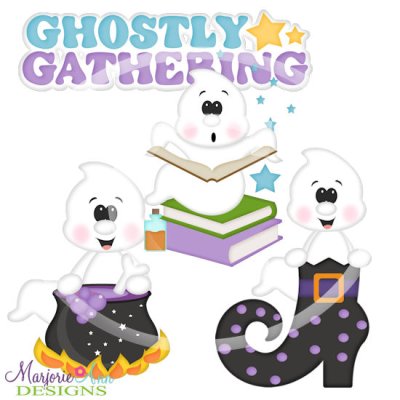 Ghostly Gathering SVG Cutting Files + Clipart