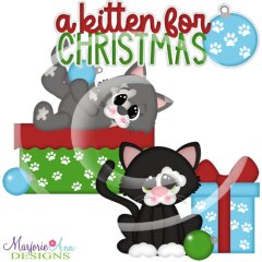 A Kitten For Christmas SVG Cutting Files