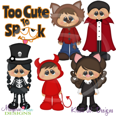 Too Cute To Spook SVG Cutting Files Includes Clipart