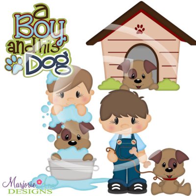 A Boy & His Dog SVG Cutting Files