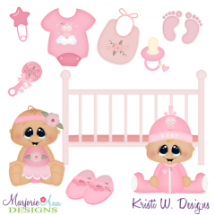 Sweet Baby Girl SVG Cutting Files + Clipart