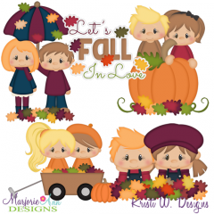 Let's Fall In Love SVG Cutting Files + Clipart