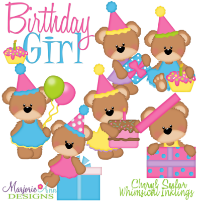 Birthday Girl 2 SVG Cutting Files Includes Clipart