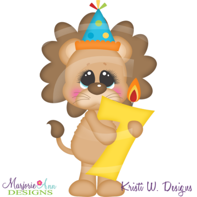 Party Animal 7th Birthday Cutting Files-Includes Clipart