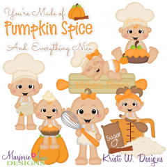 Pumpkin Spice Babies SVG Cutting Files + Clipart