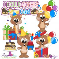 Birthday Gophers SVG Cutting Files/Paper Piecing +Clipart