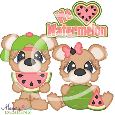 We Love Watermelon SVG Cutting Files/Paper Piecing + Clipart