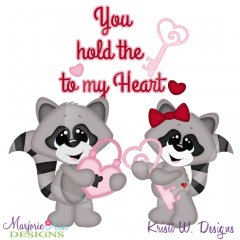 You Hold The Key To My Heart Racoons Cutting Files+Clipart