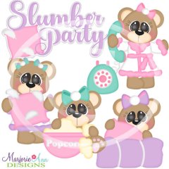 Slumber Party Bears SVG Cutting Files