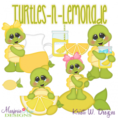 Turtles & Lemonade SVG Cutting Files Includes Clipart