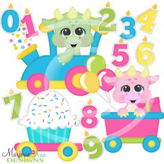 Dragon Birthday Party Train SVG Cutting Files