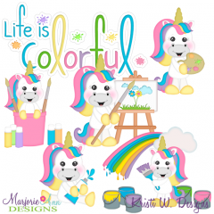 Life Is Colorful SVG Cutting Files + Clipart
