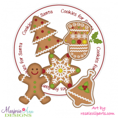 Cookies For Santa Exclusive SVG Cutting Files + Clipart