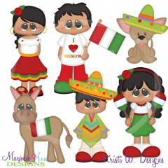 Kids Around The World-Mexico SVG Cutting Files Includes Clipart